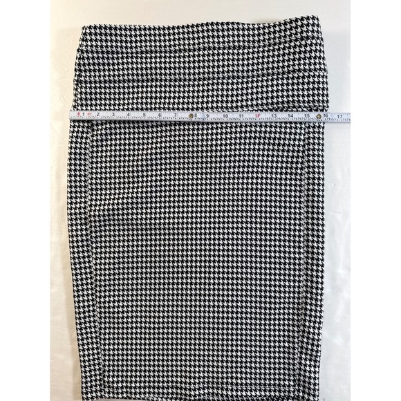 Jolt Houndstooth Pencil Skirt‎ Black White Classic Knee Length Women's Size L - Picture 4 of 7